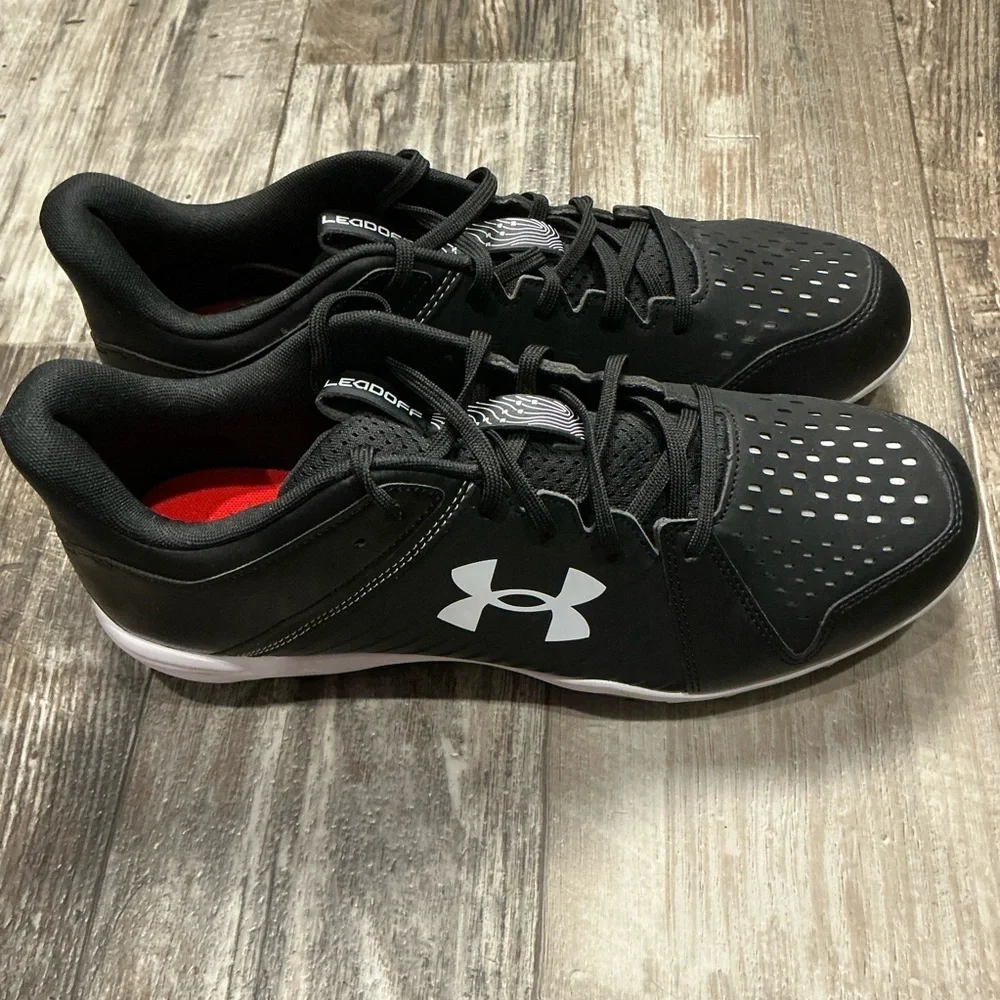Under Armour Black and White Cleats Size 12 - Picture 8 of 11